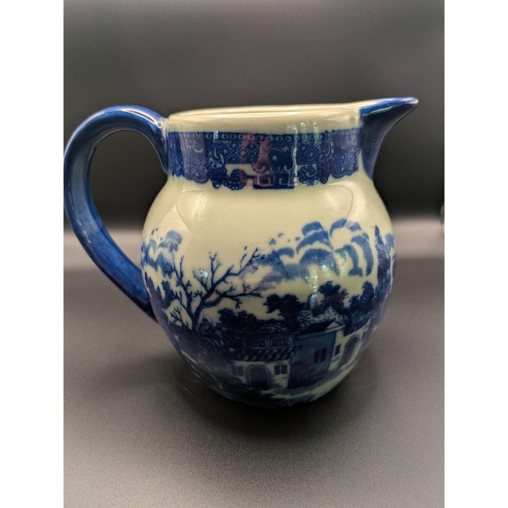 Vintage Victoria Ware Ironstone Flow Blue Pitcher - Picture 2 of 9
